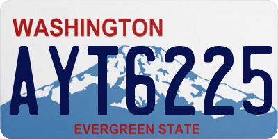 WA license plate AYT6225