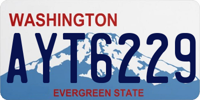 WA license plate AYT6229