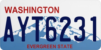 WA license plate AYT6231