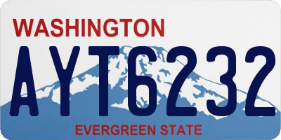 WA license plate AYT6232