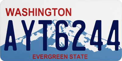 WA license plate AYT6244