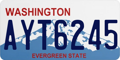 WA license plate AYT6245