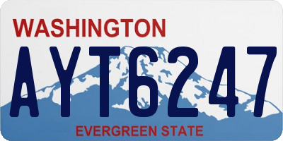 WA license plate AYT6247