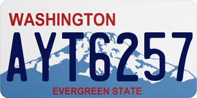 WA license plate AYT6257