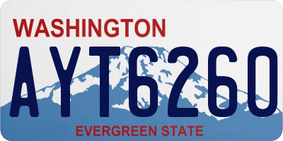 WA license plate AYT6260