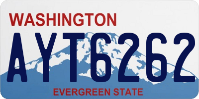 WA license plate AYT6262