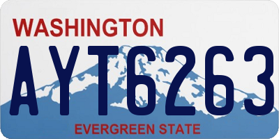 WA license plate AYT6263