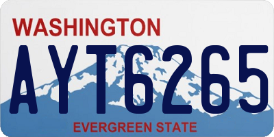 WA license plate AYT6265