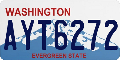 WA license plate AYT6272