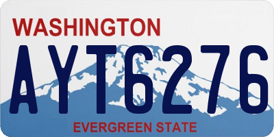 WA license plate AYT6276
