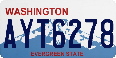 WA license plate AYT6278