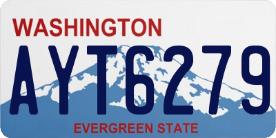 WA license plate AYT6279