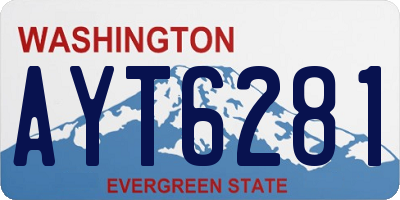 WA license plate AYT6281