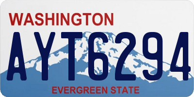 WA license plate AYT6294