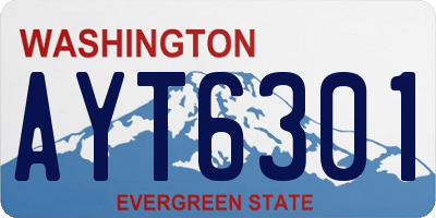 WA license plate AYT6301