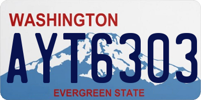 WA license plate AYT6303