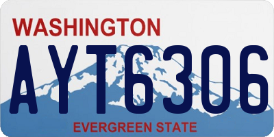 WA license plate AYT6306
