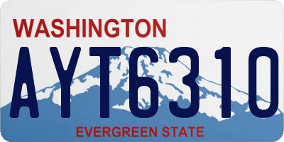 WA license plate AYT6310