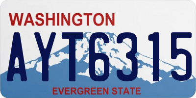 WA license plate AYT6315