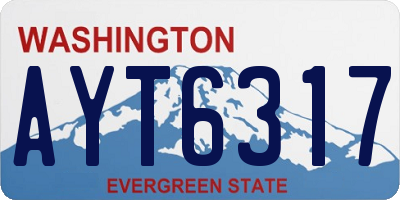 WA license plate AYT6317