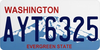 WA license plate AYT6325