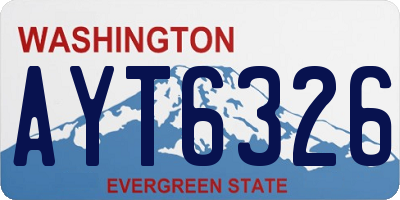 WA license plate AYT6326