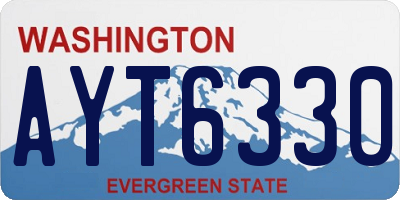 WA license plate AYT6330