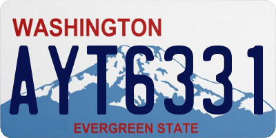 WA license plate AYT6331