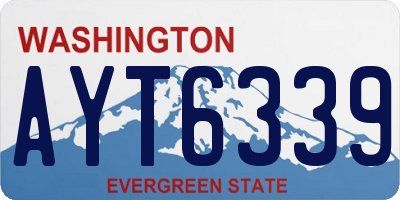 WA license plate AYT6339