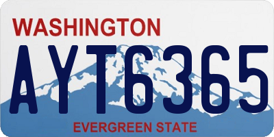 WA license plate AYT6365