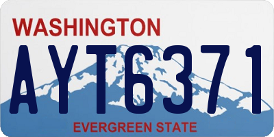 WA license plate AYT6371