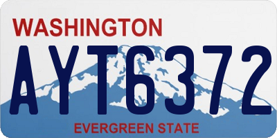 WA license plate AYT6372