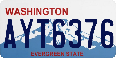 WA license plate AYT6376