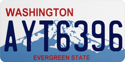 WA license plate AYT6396