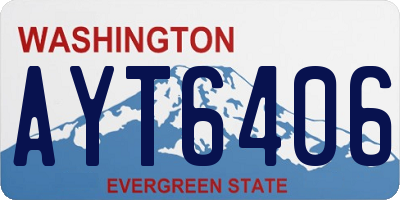 WA license plate AYT6406