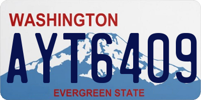 WA license plate AYT6409