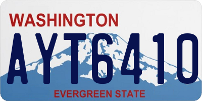 WA license plate AYT6410