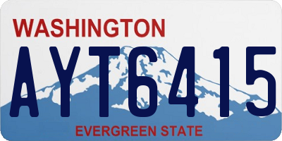 WA license plate AYT6415