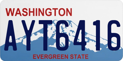 WA license plate AYT6416