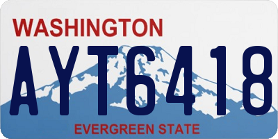 WA license plate AYT6418
