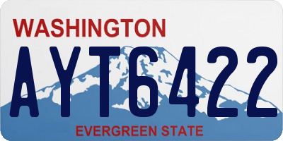 WA license plate AYT6422