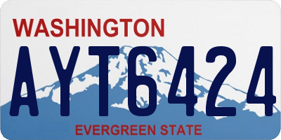 WA license plate AYT6424