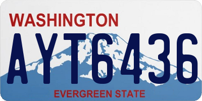 WA license plate AYT6436