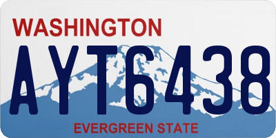 WA license plate AYT6438