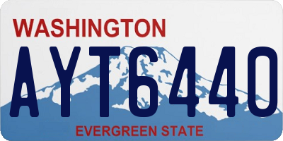 WA license plate AYT6440