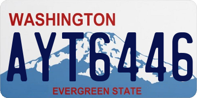 WA license plate AYT6446
