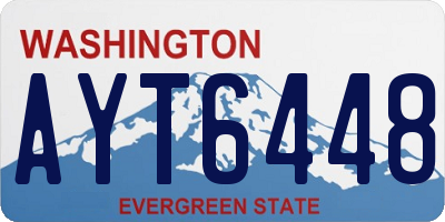 WA license plate AYT6448