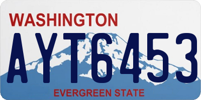 WA license plate AYT6453
