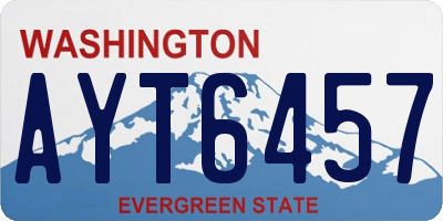 WA license plate AYT6457