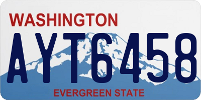WA license plate AYT6458